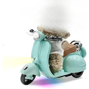 MINI Electric Doll Scooter Mehicles Toy Available Funny Doll Accorty مع الموسيقى والأضواء يمكن أن تدور 360 درجة من زخارف لعبة الدراجات البخارية البلاستيكية اللطيفة (البطارية غير المدرجة) (الأزرق) in Kuwait
