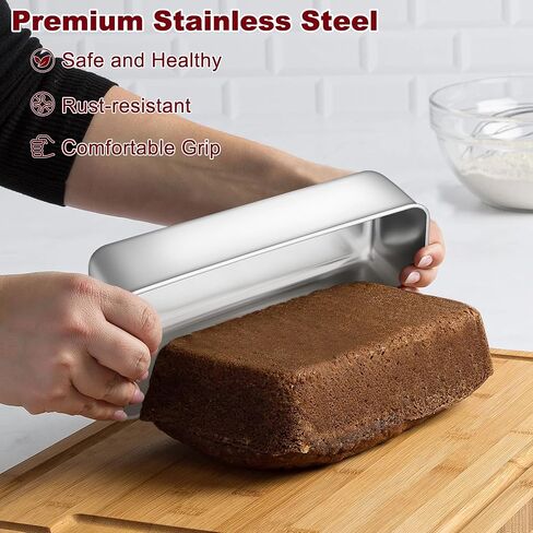 Lianyu 3 Pack Loaf Pans لخبز الخبز ، 9 × 55 بوصة خبز الرغيف مقلاة ، ولحم اللحم الفولاذ المقاوم للصدأ ، خبز الخبز القصدير لخبز الموز محلي الصنع ، غسالة الصحون آمنة in Kuwait