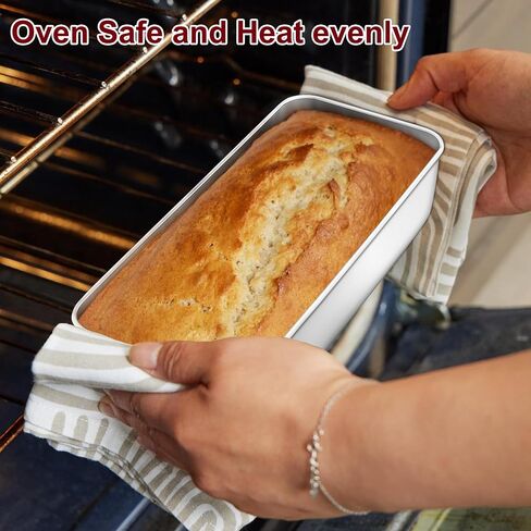 Lianyu 3 Pack Loaf Pans لخبز الخبز ، 9 × 55 بوصة خبز الرغيف مقلاة ، ولحم اللحم الفولاذ المقاوم للصدأ ، خبز الخبز القصدير لخبز الموز محلي الصنع ، غسالة الصحون آمنة in Kuwait