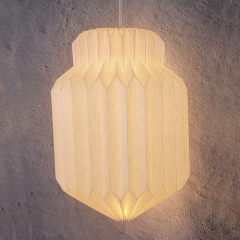 PENDULUM L - origami, paper lamp, pendant shade, indian, white, modern, japandi, scandinavian design, ecofriendly, minimalist in Saudi Arabia
