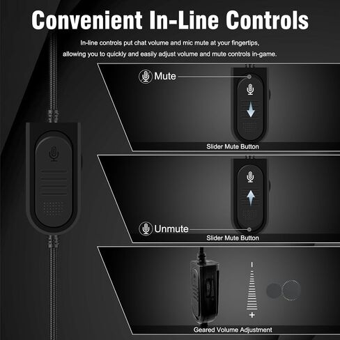 Joso Wired One Ear Headset for PS4, 3.5mm Single Ear Headphone Headset for PS5, Nintendo Switch, PC, iPad, Mac, Tablet and Phone with 3.5mm Jack, Office Business, Coach Headset, Gaming, Remote Work in Kuwait