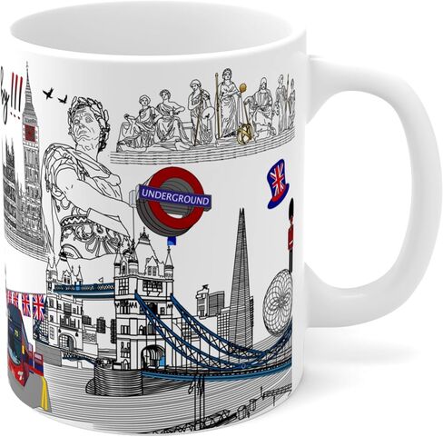 Chicago Souvenir Mug | 11oz Ceramic Coffee Cup | Windy City Chi-Town Skyline Design | Travel Keepsake Gift in Saudi Arabia