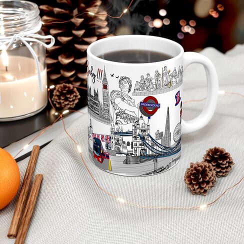 Chicago Souvenir Mug | 11oz Ceramic Coffee Cup | Windy City Chi-Town Skyline Design | Travel Keepsake Gift in Saudi Arabia