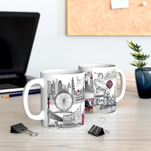Chicago Souvenir Mug | 11oz Ceramic Coffee Cup | Windy City Chi-Town Skyline Design | Travel Keepsake Gift in Saudi Arabia