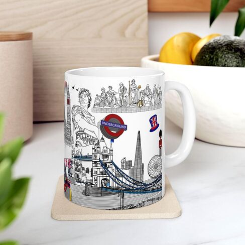 Chicago Souvenir Mug | 11oz Ceramic Coffee Cup | Windy City Chi-Town Skyline Design | Travel Keepsake Gift in Saudi Arabia