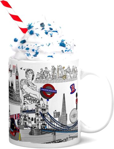 Chicago Souvenir Mug | 11oz Ceramic Coffee Cup | Windy City Chi-Town Skyline Design | Travel Keepsake Gift in Saudi Arabia
