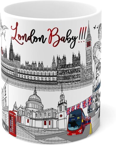 Chicago Souvenir Mug | 11oz Ceramic Coffee Cup | Windy City Chi-Town Skyline Design | Travel Keepsake Gift in Saudi Arabia