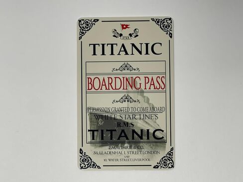 RMS Titanic Ticket ID بطاقة Titanic Boarding Pass History Memorabilia Gifts in Saudi Arabia