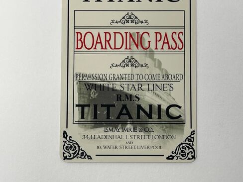 RMS Titanic Ticket ID بطاقة Titanic Boarding Pass History Memorabilia Gifts in Saudi Arabia