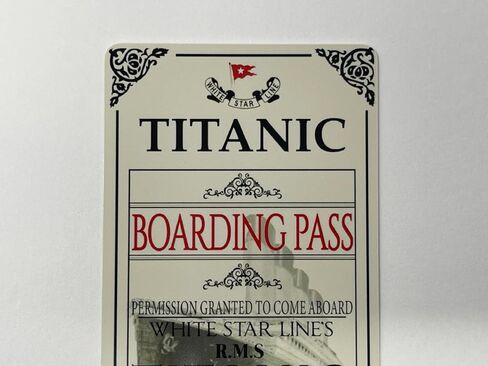 RMS Titanic Ticket ID بطاقة Titanic Boarding Pass History Memorabilia Gifts in Saudi Arabia