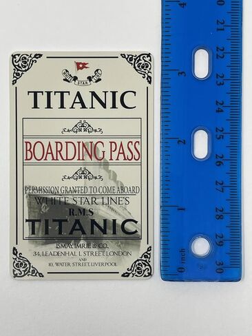 RMS Titanic Ticket ID بطاقة Titanic Boarding Pass History Memorabilia Gifts in Saudi Arabia
