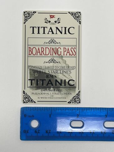 RMS Titanic Ticket ID بطاقة Titanic Boarding Pass History Memorabilia Gifts in Saudi Arabia