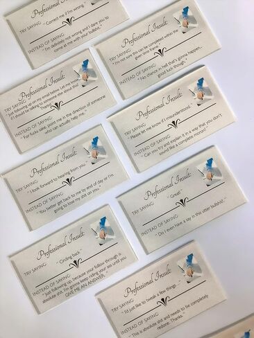 Professional Insults Affirmation Jar - Try Saying This Instead - Fun and Witty Affirmations for Work - Unique Gift for Office Humor (Classic White) in Saudi Arabia
