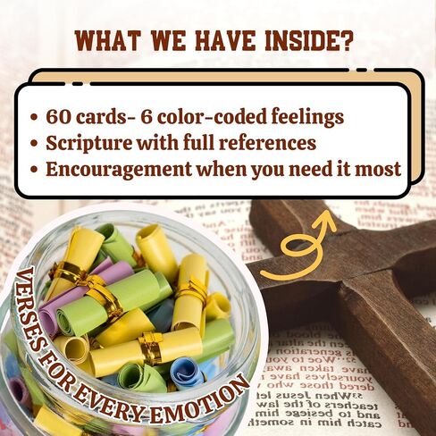 Bible Verse Jar – Read Me When Scripture Prayer Cards for Daily Encouragement & Reflection, Inspirational Christian Gifts for Women, Men, Mom – Birthday, Graduation, Baptism, Confirmation Gift in Saudi Arabia