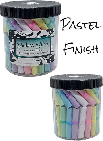 Badass Bitch Daily تأكيد التأكيد jar-60 يوم من التمكين والثقة في رفع الاقتباس للنساء القوي-هدية ممتعة للنساء (المطبوعات النابضة بالحياة (متنوعة ، تختلف)))) in Saudi Arabia