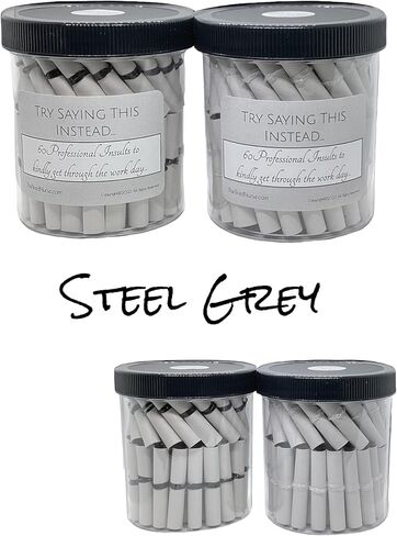 Professional Insults Affirmation Jar - Try Saying This Instead - Fun and Witty Affirmations for Work - Unique Gift for Office Humor (Classic White) in Saudi Arabia