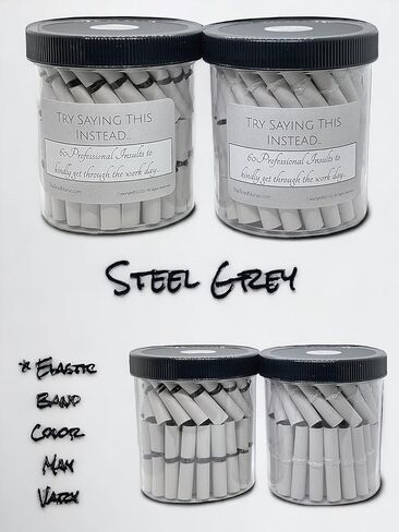 Professional Insults Affirmation Jar - Try Saying This Instead - Fun and Witty Affirmations for Work - Unique Gift for Office Humor (Classic White) in Saudi Arabia