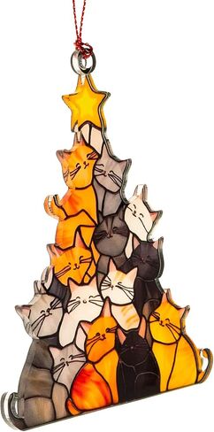 Cat Ornaments for Christmas Tree 2025, Christmas Ornaments 2025 for Women, MenCat Ornament Suncatcher Hanging Window Tree, Fun Holiday Decoration for Pet Owners, Cute Ornaments for Cats Lovers in Kuwait