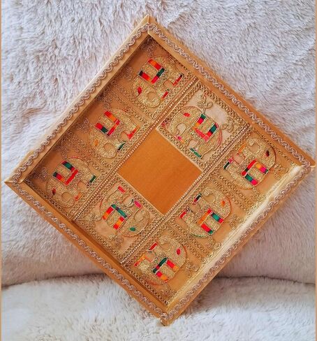 10 "Puja Thali ، صينية زخرفية هندية ، تصميم عرقي بوجا ثالي ، منظم ، شاغون صينية. ديوالي ، نافراتري ، جانباتي ، راخي ، مهدي ، هالدي ، هووورمينغ ، هدية زفاف in Saudi Arabia