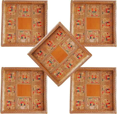 10 "Puja Thali ، صينية زخرفية هندية ، تصميم عرقي بوجا ثالي ، منظم ، شاغون صينية. ديوالي ، نافراتري ، جانباتي ، راخي ، مهدي ، هالدي ، هووورمينغ ، هدية زفاف in Saudi Arabia
