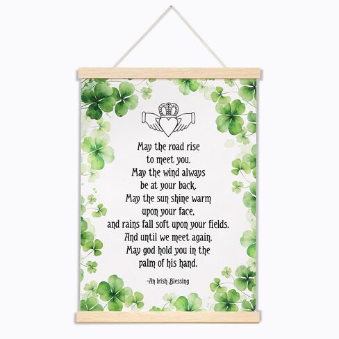 Irish Blessing Wall Hanging, May The Road Rise To Meet You, Christian Wall Art Decor, Wedding Gift, Irish Prayer, Scripture Canvas Hanging Pennant Wall Flag Decor for Home Living Room Bedroom in Saudi Arabia