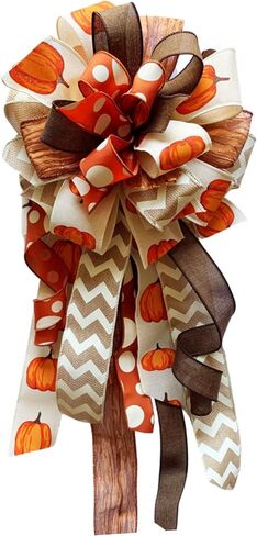 Fall Bow Mailbox Bow Wreath Bow Pumpkin Bow in Saudi Arabia