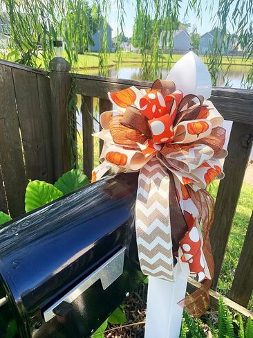 Fall Bow Mailbox Bow Wreath Bow Pumpkin Bow in Saudi Arabia