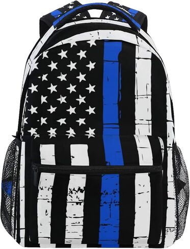Bass Fishing Lure And American Flag Casual Backpack Bag, Fashion Lightweight Backpacks for Holiday Gifts One Size in Saudi Arabia