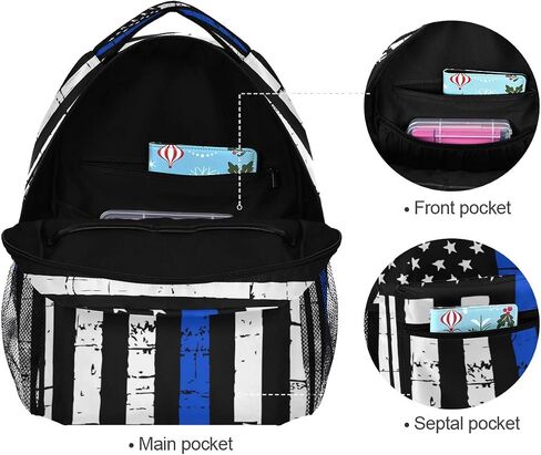 Bass Fishing Lure And American Flag Casual Backpack Bag, Fashion Lightweight Backpacks for Holiday Gifts One Size in Saudi Arabia