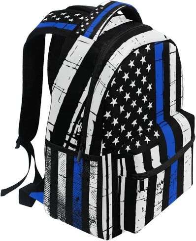 Bass Fishing Lure And American Flag Casual Backpack Bag, Fashion Lightweight Backpacks for Holiday Gifts One Size in Saudi Arabia