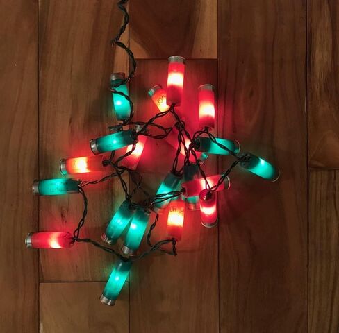 Christmas Shotgun Shell Lights Party Lights Man Cave Decor Christmas Shotgun Shell Shells Party Lights Redneck White Trash Decor (Red and Green) in Saudi Arabia