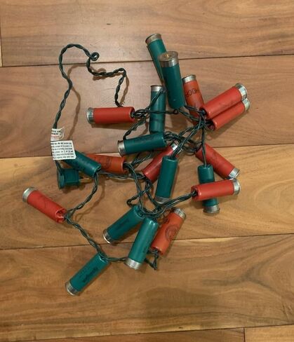 Christmas Shotgun Shell Lights Party Lights Man Cave Decor Christmas Shotgun Shell Shells Party Lights Redneck White Trash Decor (Red and Green) in Saudi Arabia
