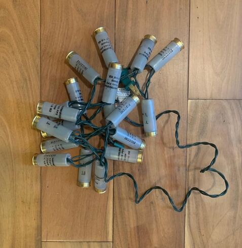 Christmas Shotgun Shell Lights Party Lights Man Cave Decor Christmas Shotgun Shell Shells Party Lights Redneck White Trash Decor (Red and Green) in Saudi Arabia