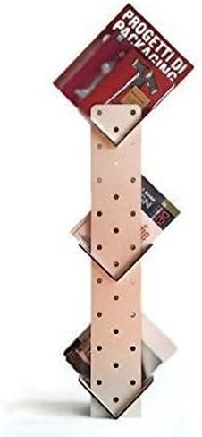 Awarded wooden vertical bookcase in many colors as poplar Made of poplar plywood Flat pack furniture Short cheap living room bookshelves design by italian Small bookcases for small spaces in Saudi Arabia