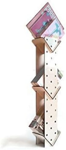 Awarded wooden vertical bookcase in many colors as poplar Made of poplar plywood Flat pack furniture Short cheap living room bookshelves design by italian Small bookcases for small spaces in Saudi Arabia