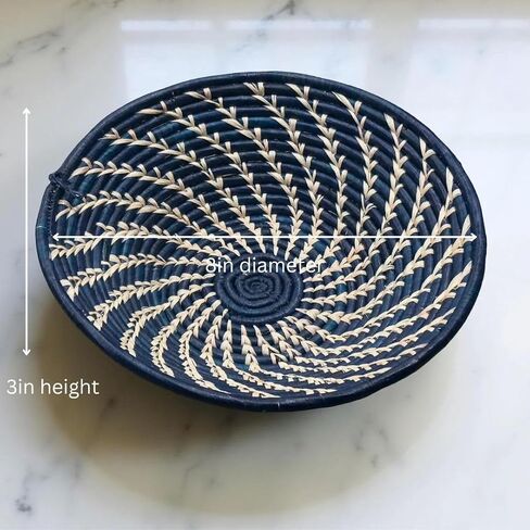 Handwoven African Baskets Handmade Raffia Woven Fruit Bowl Wall Hanging Basket Décor for Home Kitchen Living Room Gifts Zen Designs Arts and Crafts (Green Orange Natural, 8in diameter) in Saudi Arabia
