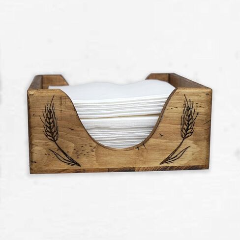 Country Farmhouse Napkin Tray, Rustic Pine Dinner Napkin Holder, Country Wood Tray, Paper Napkin Box, Napkin Dispenser, Napkin Tray in Saudi Arabia