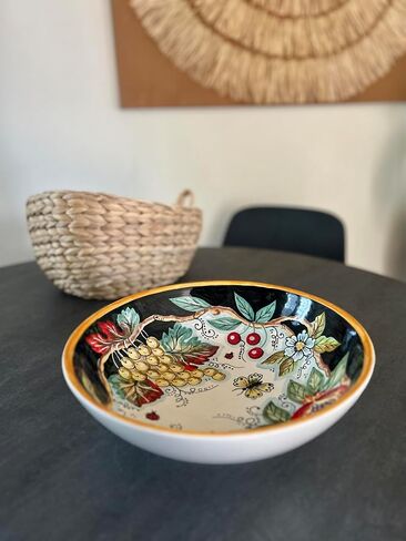 CERAMICHE D'ARTE PARRINI - Italian Ceramic Serving Bowl Centerpieces Art Pottery Dishware Made in ITALY Tuscan in Saudi Arabia