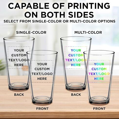 مخصص Libbey Pint Glass 16 أوقية. مجموعة من 10 ، حزمة كبيرة مخصصة - أكواب بيرة ، شربات شابطة - واضحة - واضحة in Saudi Arabia