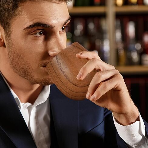 طبيعية مصنوعة يدويًا من الزجاج الخشبي للبوربون ، ونظارات الويسكي ، هدايا بوربون للرجال ، وهدايا الويسكي الزجاجية القديمة للرجال ، أو صديقها ، أو أبي ، والذكرى السنوية والمهرجانات (2 عبوة) in Saudi Arabia