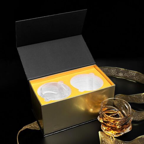 Kanars Old Fashioned Whiskey Glasses 11 Oz - مجموعة نظارات صخور الإمبراطور مجموعة من 4 لكوكتيل البوربون سكوتش سكوتش سكونياك - الأدوات الزجاجية الكريستالية الثقيلة - فريدة من نوعها للرجال هدية in Saudi Arabia
