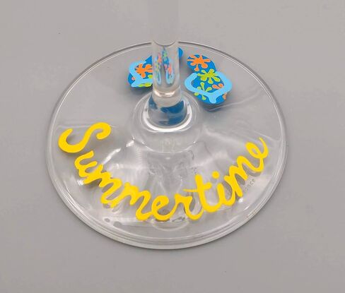 Summer Flip Flop Hand Painted Martini Glass - Summertime Theme - Cocktail, Sun Glasses, Decorated Flip Flops in Saudi Arabia