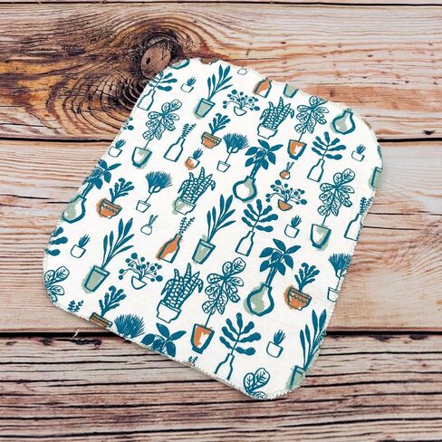 Potted Houseplants And Greenery Reusable Paper Towels - 6 Pack Of 12" x 10" Washable, Absorbent, 100% Cotton paperless Towels in Saudi Arabia