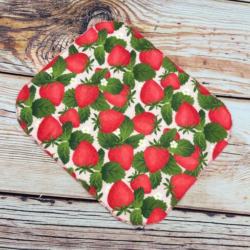 Vibrant Bundles Of Strawberries With Flowers Reusable Paper Towels - 6 Pack Of 12" x 10" Washable, Absorbent, 100% Cotton paperless Towels in Saudi Arabia