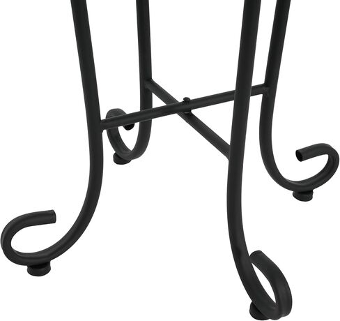 طاولة جانبية مستديرة في الهواء الطلق ، طاولة نهاية الفناء من السيراميك مع إطار معدني ، طاولة شاي قهوة صغيرة حديثة للكنة الفناء شرفة داخلية 14 "فسيفساء غموض in Kuwait