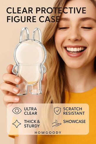 Protective Case Cover for Standing - Crystal-Clear Hard Display Box with Keychain & Dustproof Cover, Dustproof Scratch-Resistant Portable Hanging Case for Standing(Figure Not Included) in Kuwait