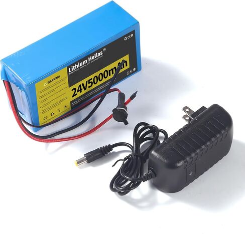24V 5Ah Lithium Battery with 29.4V 1A Charger, 24 Volt Rechargeable Battery for DIY Projects in Kuwait
