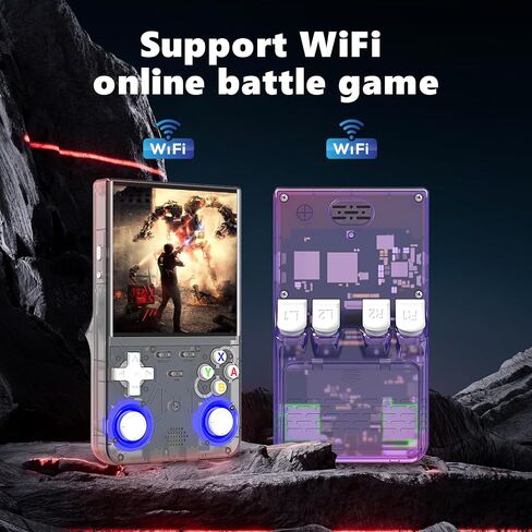 2025 New Upgrade R36ULTRA Retro Handheld Game Console with 64G Built-in 21000+ Classic Games,Portable Hand Held Open Source Linux System 4.0-in 4k HD IPS Screen Video Player (Black) in Saudi Arabia
