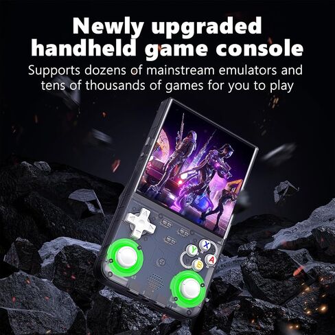 2025 New Upgrade R36ULTRA Retro Handheld Game Console with 64G Built-in 21000+ Classic Games,Portable Hand Held Open Source Linux System 4.0-in 4k HD IPS Screen Video Player (Black) in Saudi Arabia