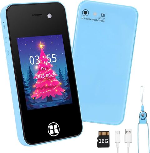 Kids Smart Phone, Christmas Birthday Gifts for Boys Girls Toddler Cell Phone Toys with Dual Camera Music Player Mini Educational Learning Games Fake Phone for 4-8 Year Old with 16G SD Card (Pink) in Saudi Arabia